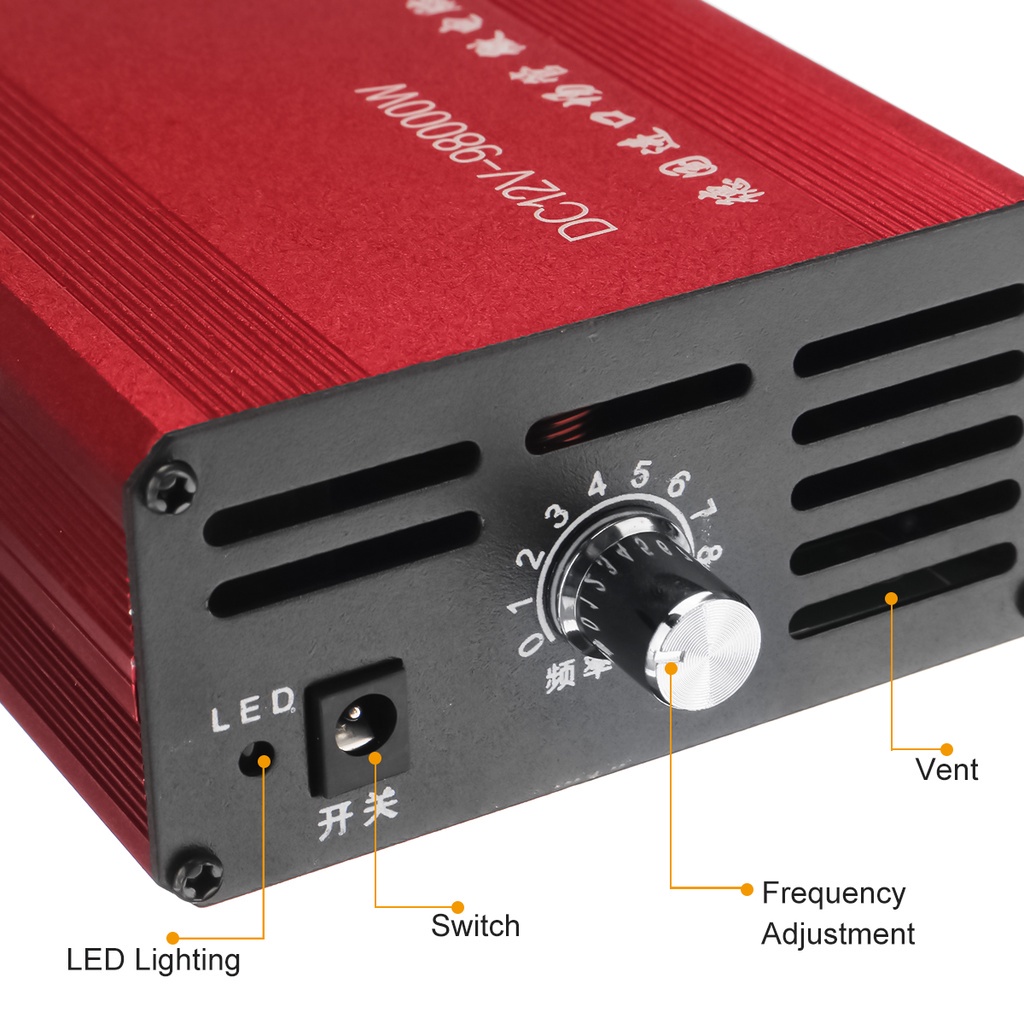 อัลตราโซนิกอินเวอร์เตอร์ 98000W DC 12V สีน้ำเงินเครื่องตกปลาไฟฟ้าอัลตราโซนิกอินเวอร์เตอร์เครื่องตกปลาฟิชเชอร์พลังงานสูง