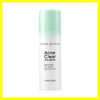 Cute Press Acne Clear 2% BHA 30ml เจลทาผิวหน้า สำหรับผู้มีปัญหาสิวอุดตัน สิวเสี้ยน.