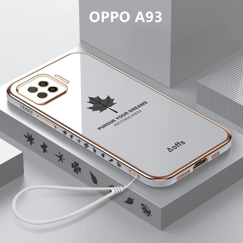 เคส OPPO A93 case ลายใบเมเปิ้ล TPU แบบนิ่ม เคสมือถือ เคสโทรศัพท์ OPPO A93