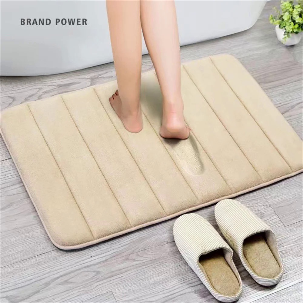 Bath Mat Super Absorbent Bathroom Carpets Non Slip Rugs Soft Memory Foam Floor Mat Bedroom Toilet Fl