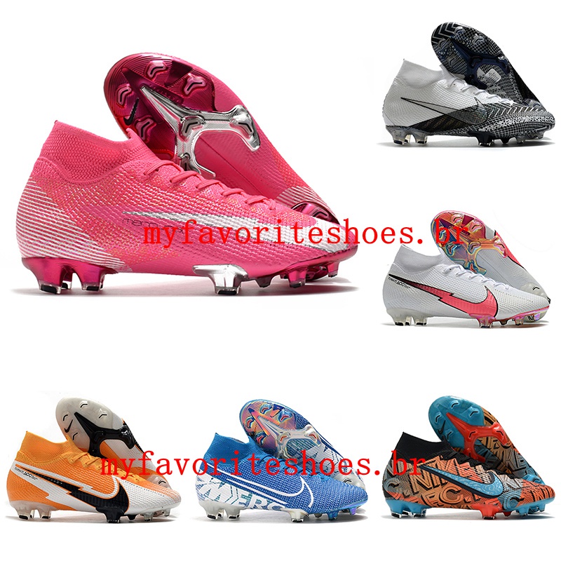 ♞,♘nike Mercurial Superfly 7 Elite Rosa FG Mens Soccer shoes Cleats Football Boots