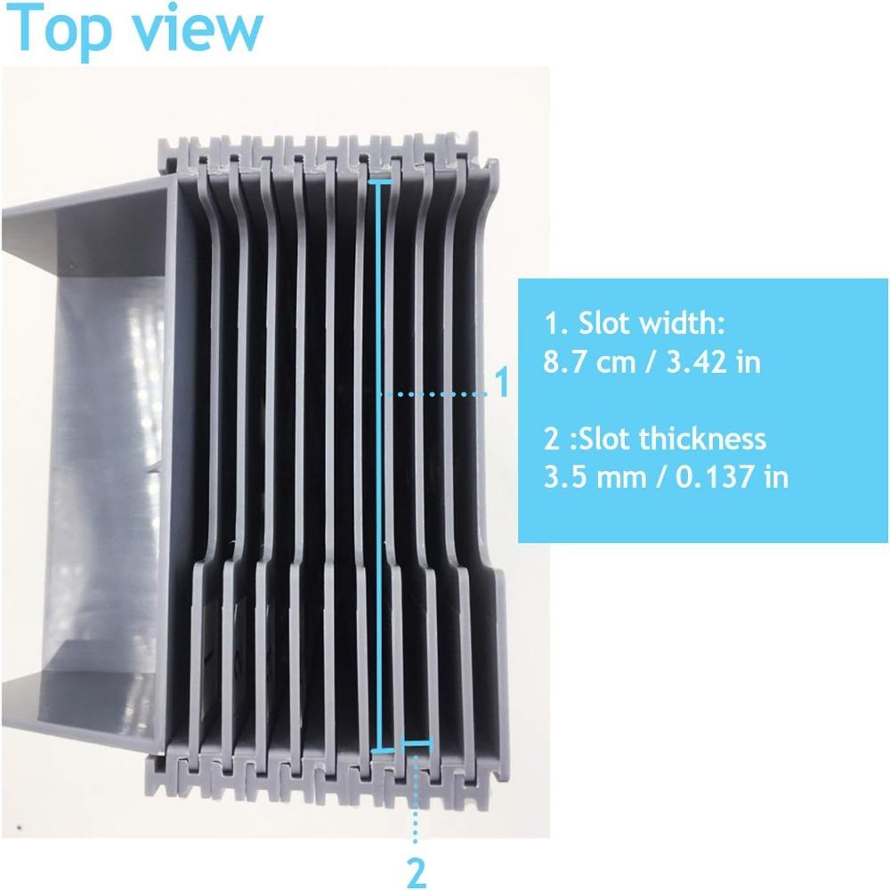 YOOHII กรอบยืดไสลด์, ประเภทการ์ด 10 กระเป๋าหลายชั้น, ชั้นวางการ์ดเวลา, ที่ใส่บัตรพลาสติกติดผนังสํานักงาน