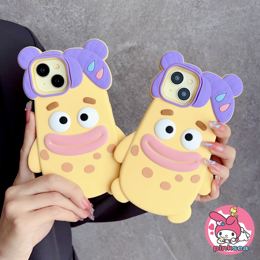 เคสโทรศัพท์มือถือ ซิลิโคนนิ่ม TPU กันกระแทก ลายการ์ตูนน่ารัก 3D สําหรับ iPhone 11 15 14 13 12 Pro Max