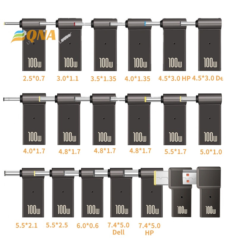 [QNA] อะแดปเตอร์ปลั๊กแจ็คเชื่อมต่อแล็ปท็อป DC USB Type-C Female to DC Male