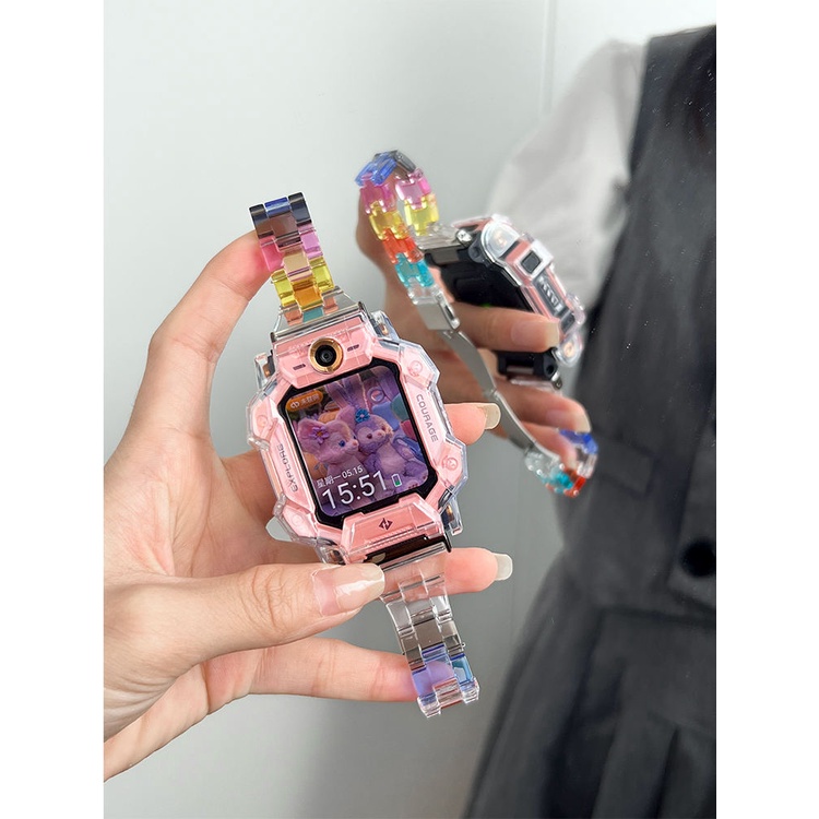 เหมาะสําหรับ Genius สายนาฬิกาโทรศัพท์ z9/z8 สร้อยข้อมือโปร่งใส z7s/z6 รุ่น Peak z5/d2/d3/q1a สายรัดข