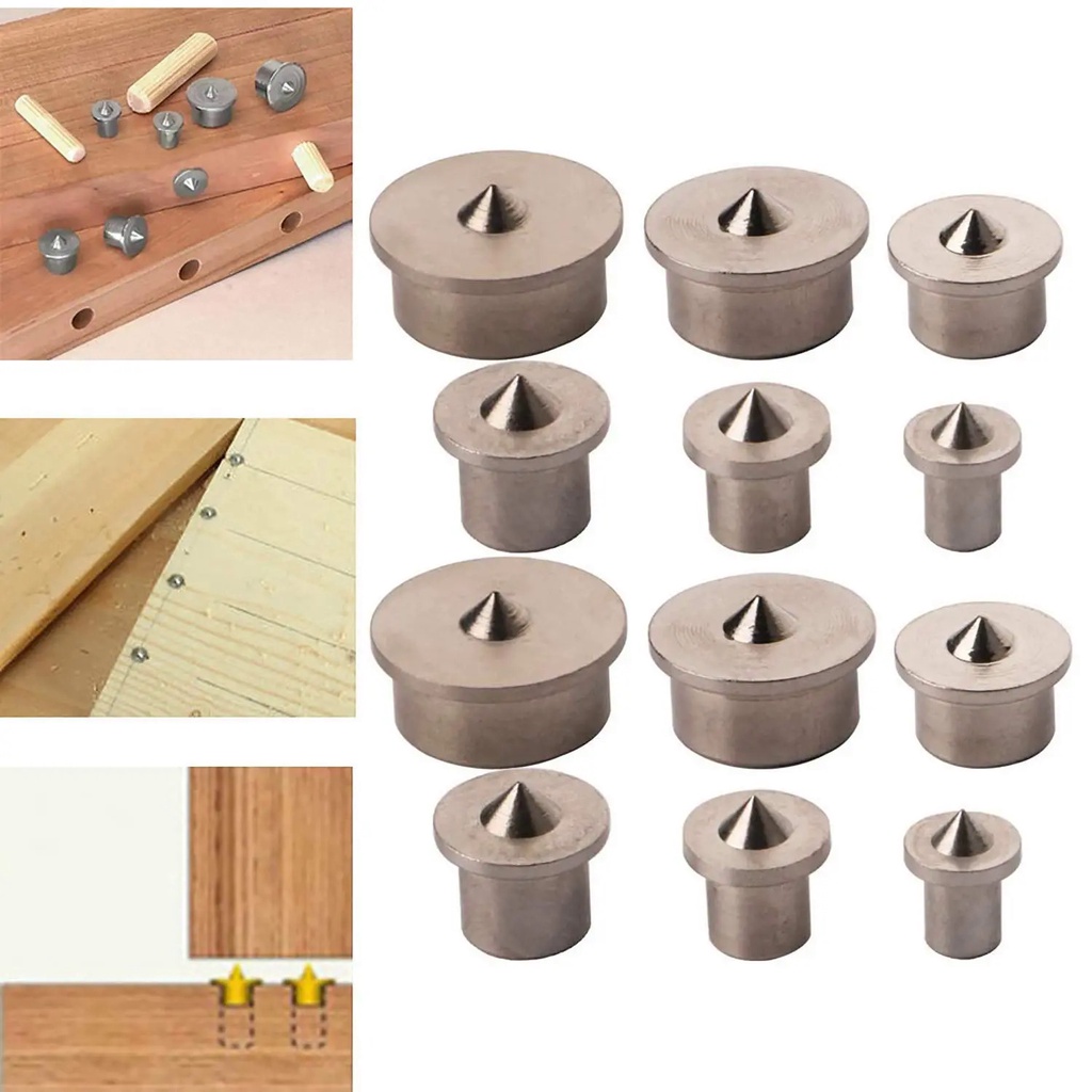 Woodoworking Tools 1/4 Dowel Tenon Center Set Woodworking Top Locator Roundwood Punch Wooden Furnitu