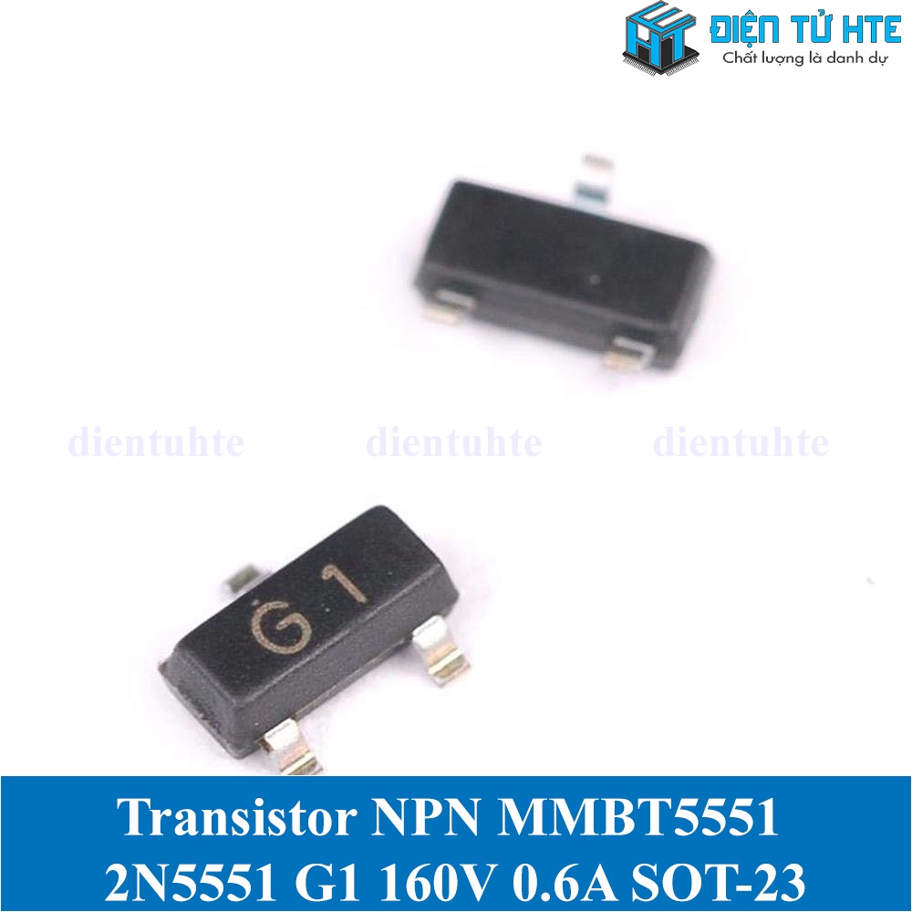 ชุดทรานซิสเตอร์ NPN 10 ชิ้น MMBT5551 2N5551 G1 160V 0.6A SOT-23