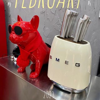 ⚡พร้อมส่ง⚡Smeg แท้ 100%ชุดมีดสแตนเลสย้อนยุค Smeg มีดทำครัวใน…