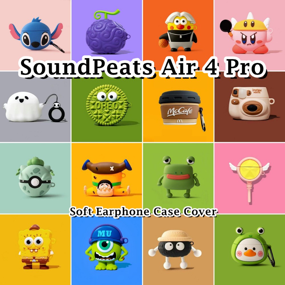 พร้อมส่ง! สําหรับ SoundPeats Air 4 Pro เคส การ์ตูนอนิเมะ จัดแต่งทรงผม ซิลิโคนนิ่ม เคสหูฟัง