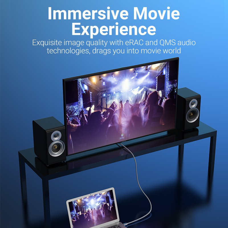 Vention สายเคเบิล HDMI 2.1 8K 60Hz 4K 120Hz ความเร็วสูง 48Gbps HDMI เป็น HDMI สําหรับแล็ปท็อป PS5 4 TV 8K HDMI