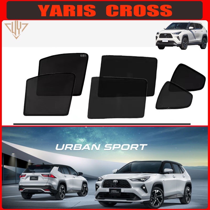 Toyota YARIS CROSS 2023 2024 Magnetic Visor Visor หน้าต่างป้องกันรังสียูวี、 yaris cross ม่าน