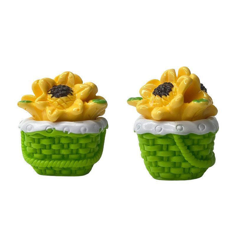 กระถางดอกไม้เรซิ่นจําลอง ขนาดเล็ก สําหรับตกแต่งสวน 6 ชิ้น ต่อชุด - รูปที่ 5