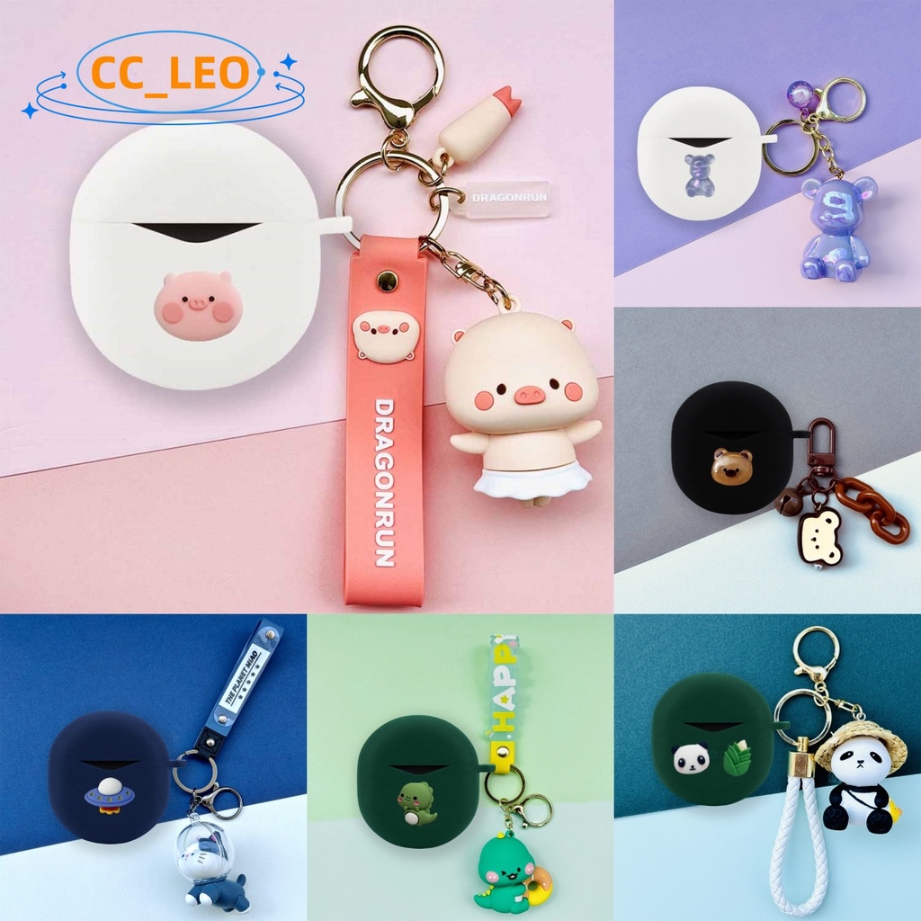 For EDIFIER X2S Case EDIFIER X2S Silicone Soft Case Cute Piggy Cartoon Panda Keychain Pendant EDIFIE