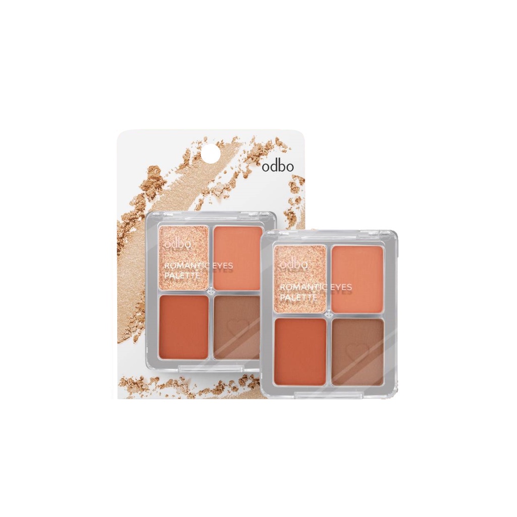 ของแท้·ส่งด่วน·ถูก Odbo Romantic Eyes Palette Eyeshadow #OD2001 : โอดีบีโอ โรแมนติก พาเลท อายแชโดว์ x 1 ชิ้น dayse
