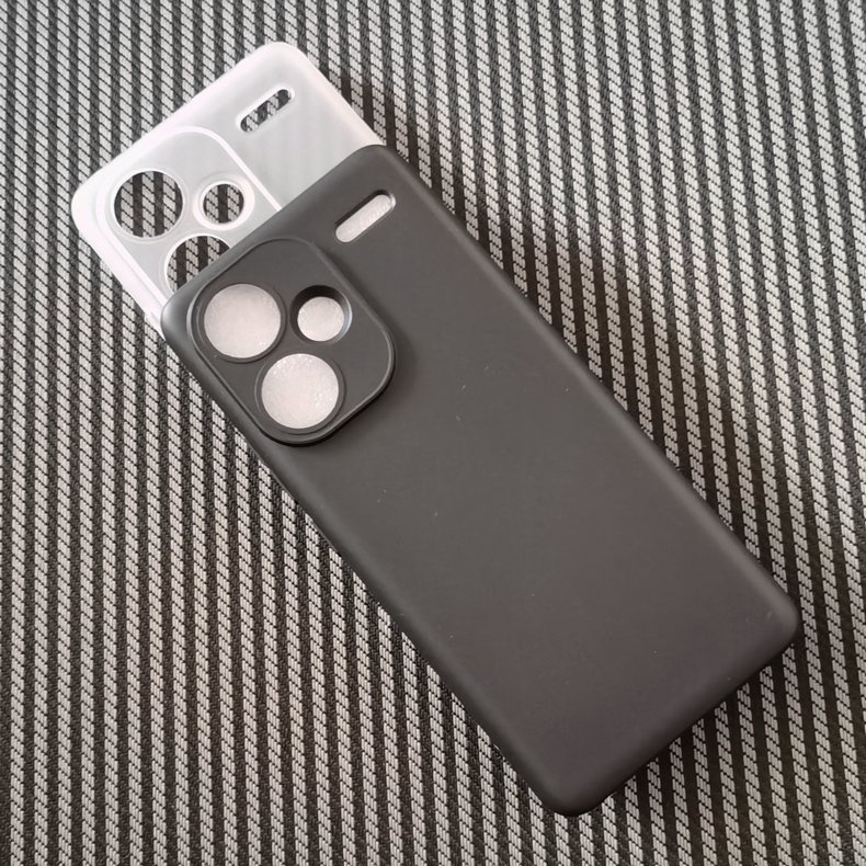 เคสโทรศัพท์ซิลิโคน TPU แบบนิ่ม ผิวด้าน กันกระแทก สีดํา สีขาว สําหรับ Xiaomi Redmi Note 13 Pro+ ProPlus