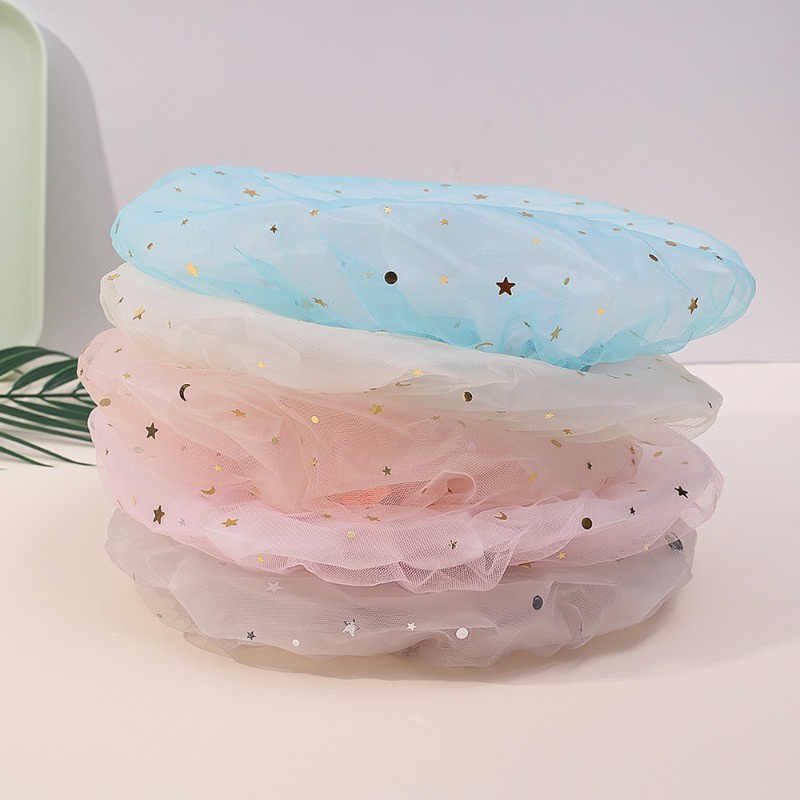 [ Featured ] หมวกอาบน้ํา กันน้ํา - หมวกอาบน้ํา สองชั้น ลายดาวน่ารัก - หมวกอาบน้ํา แบบหนา - อุปกรณ์ร้านทําผม ห้องน้ํา - อุปกรณ์การเดินทาง - รูปที่ 5