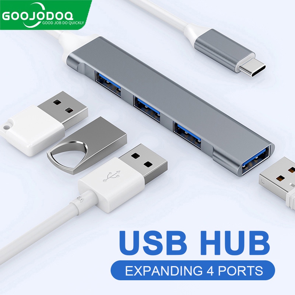 GOOJODOQ อะแดปเตอร์ฮับ USB C 3.0 Type C 3.1 4 พอร์ต OTG สําหรับ Lenovo Macbook Pro 13 15 Air Pro PC