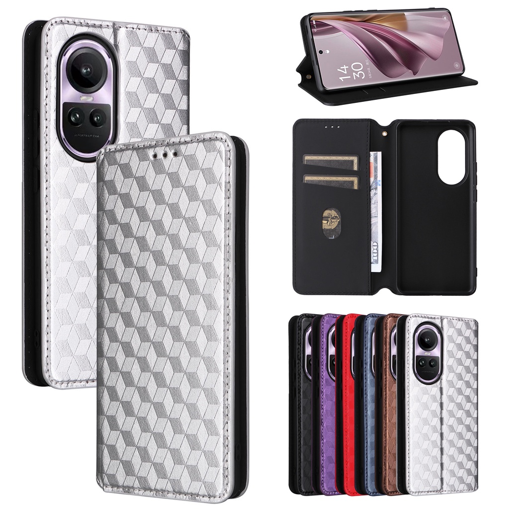 เคส Case for OPPO Reno 13 13F 12 12F 11 F 11F Pro Plus Pro+ 5G 8 T 8T A18 A38 A58 A79 A98 A60 A5 A3 Pro A5x A3x 4G เคสฝาพับ เคสเปิดปิด โทรศัพท์มือถือหนังฝาพับ ลายหินอ่อน พร้อมช่องใส่บัตร และสายคล้อง สำหรับ 3D Pattern Magnetic Flip Cover Leather Wallet