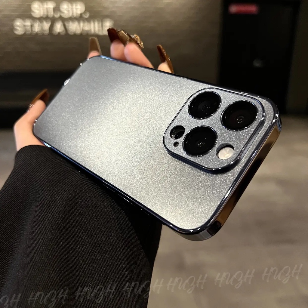 เคสโทรศัพท์มือถือแบบแข็ง ผิวด้าน ผิวด้าน กันกระแทก กันรอยกล้อง กันตก สําหรับ iPhone15 Pro Max 14 13 12 Pro Max