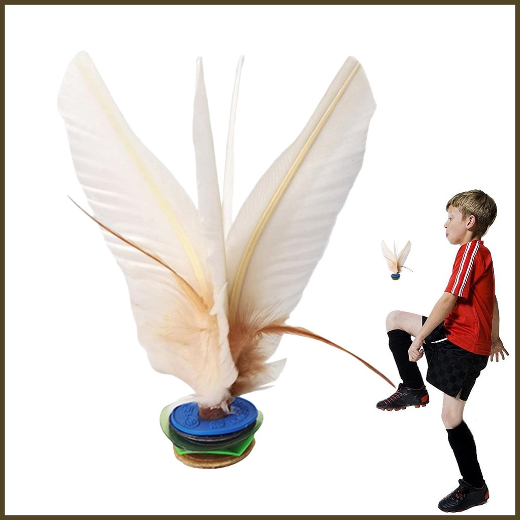 ลูกขนไก่สีขาว ขนนกสีขาว เตะเท้า จีน Jianzi ล้อมือ ขนนก ลูกขนไก่ ฟิตเนส tdeth tdeth