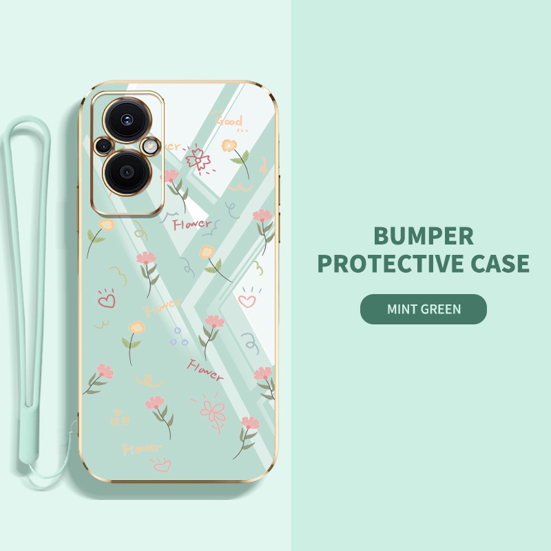 เคสโทรศัพท์มือถือ ซิลิโคน กันกระแทก ลายดอกไม้ สําหรับ Oppo F21 Pro A96 Reno8 Reno7 4G 5G Reno7 Z Reno8 Z – โปรปัง