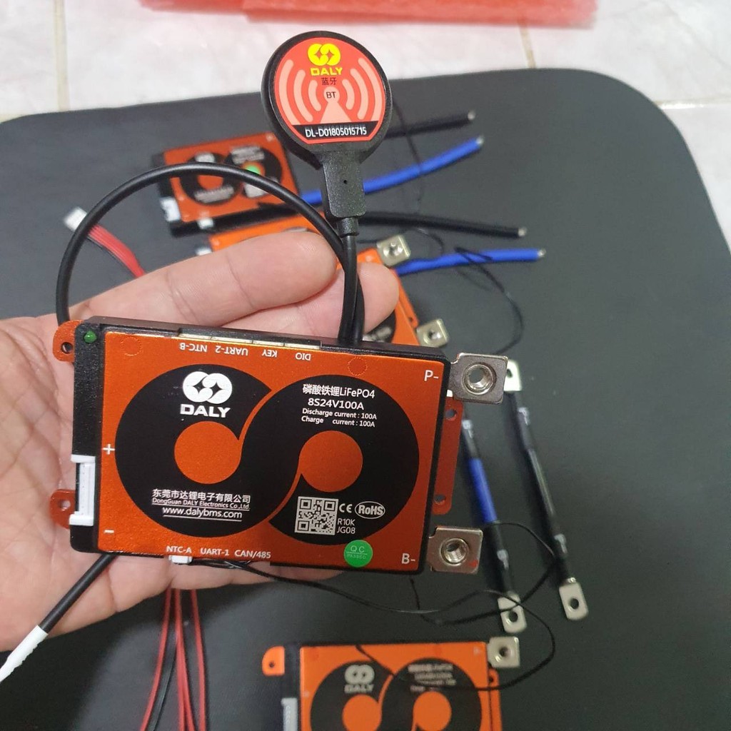 DALY Smart BMS 4S 8S 16S 7S LifePo4 (3.2V) หรือ Lion,NMC (3.7V) แบตลิเธียม100A พร้อมส่ง