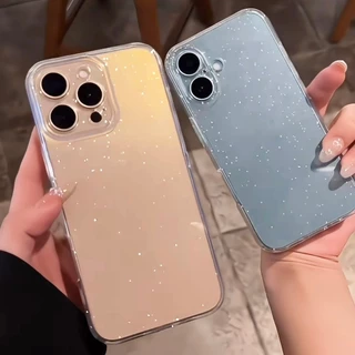 สีใส กากเพชร สำหรับ รุ่นไอโฟน 16e 17 17e 16/15/14/13/12/11 Pro,Max,Plus 6,7,8 Plus X XR XS MAX เคสโทรศัพท์ 006