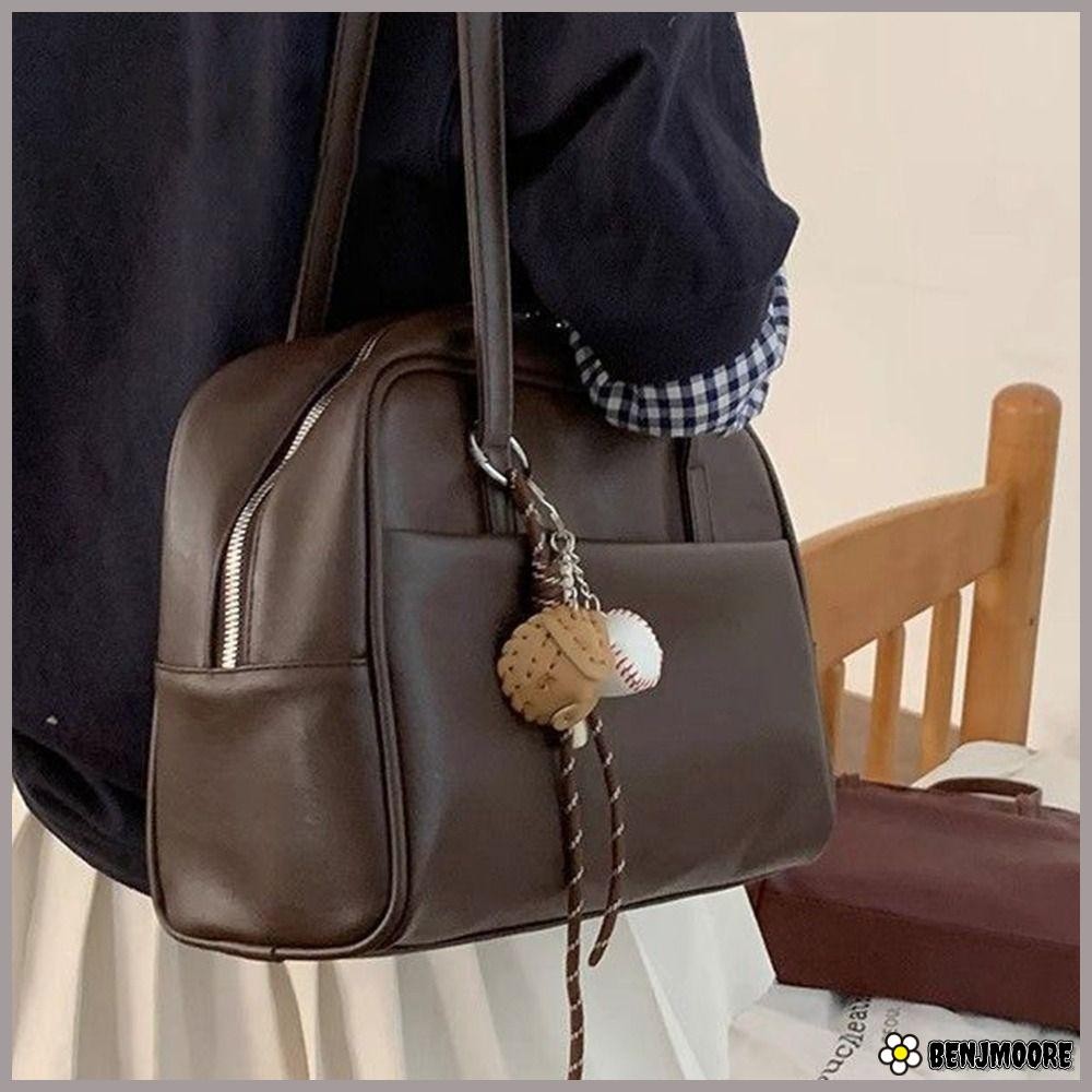 Benjmoore กระเป๋าสะพายไหล่, PU หนังความจุขนาดใหญ่กระเป๋าสะพายข้าง, แฟชั่นพร้อมจี้ Tote Bag ผู้หญิง