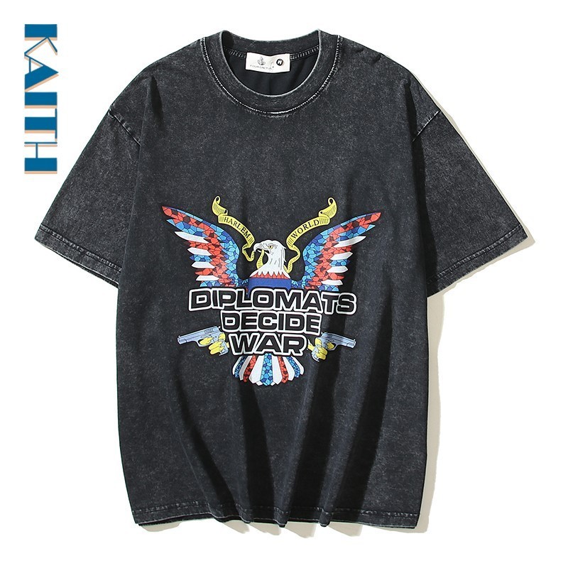 [พร้อมส่ง]#T2 Vintage Graphic Tee Crewneck Plus Size Cotton  ไซส์ใหญ่ y2k S-5XL oversize หนาๆ