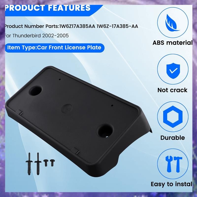 [PM] ขายึดป้ายทะเบียนหน้ารถ 1W6Z17A385AA 1W6Z-17A385-AA สําหรับ Ford Thunderbird 2002-2005