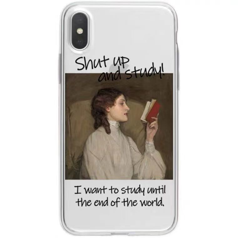 เคส Kwy*case Simple Study Well สำหรับ iPhone 12 เคส 11 Pro Apple XR โปร่งใส 6s กันกระแทก 78p นุ่ม XS