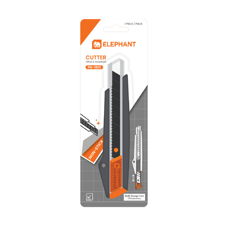 ELEPHANT มีดคัตเตอร์ รุ่น PN-1801 ขนาด 18 มม.