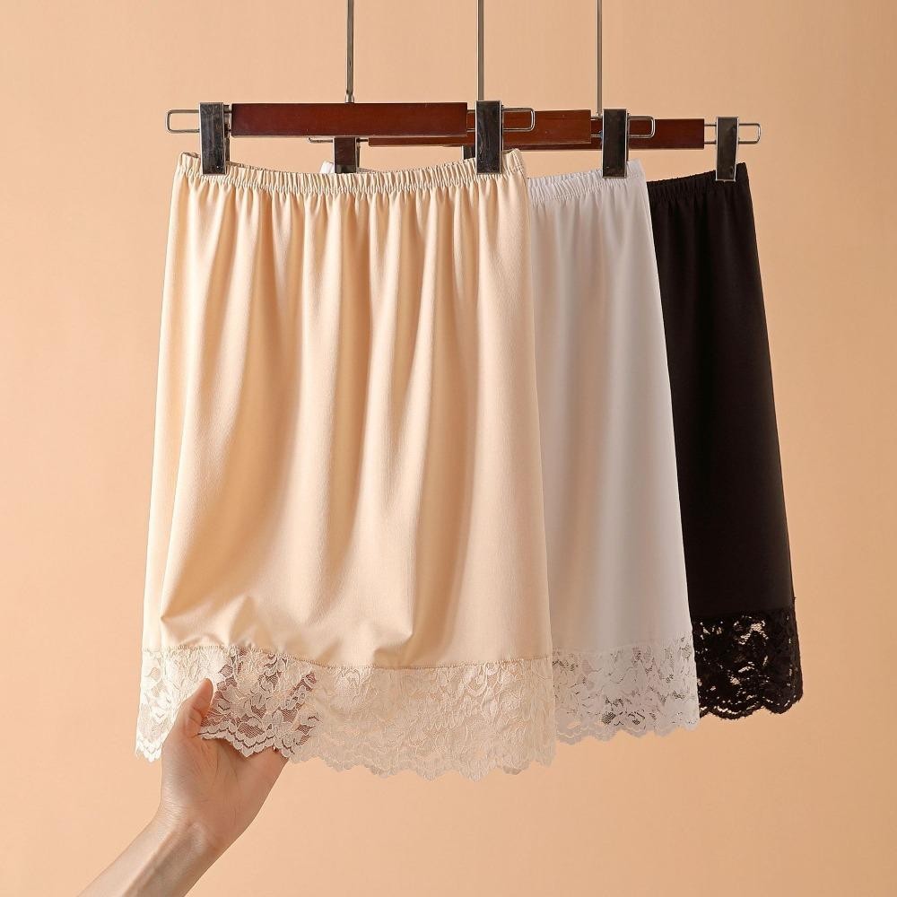 กระโปรงในเนื้อยาวครึ่งท่อน mujer ลายตาข่ายและดอกไม้ มีสายรัดเอวยืดหยุ่น และทำจาก.modal อันสะดวกสบาย - รูปที่ 3