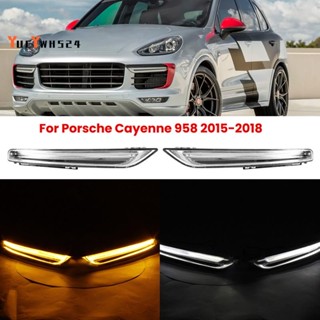 『yueywh524』ไฟตัดหมอก Led แบบเปลี่ยน สําหรับรถยนต์ Porsche Cayenne 958 2015-2018 1 ชุด