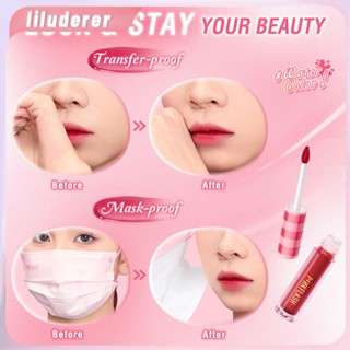 Pinkflash#watercolor Water Ink Airy Matte Lip Tint สูตรน้ำ Soft Matte Transfer-proof Mask-proof Moisture Non-sticky Barbie HO