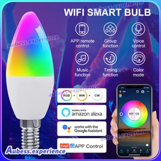 1 ชิ้น Tuya สมาร์ท Wifi เชิงเทียนหลอดไฟ E14 Led หรี่แสงได้ Rgb ยุโรปหลอดไฟ