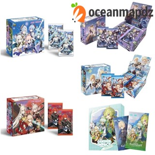 Oceanmapdz Genshin Impact Anime TCG Game, Anime Genshin Impact Flash Cards Toy Genshin Impact Lomo Card Set, TCG Pack Full Set การ์ดสะสม ตัวละครฮีโร่ การ์ด