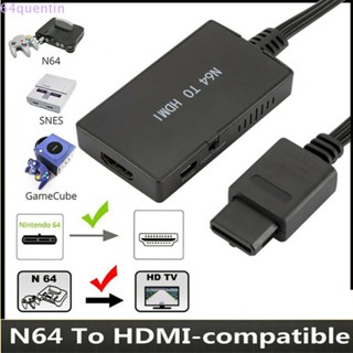 Quentin N64 ตัวแปลงสายเคเบิล HDMI N64 SNES ขนาดเล็ก ความละเอียดสูง ไม่ต้องขับ NTSC3.58 NTSC4.43 สําหรับ N64 GameCube SNES