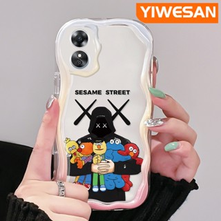 เคสโทรศัพท์มือถือแบบนิ่ม ใส กันกระแทก ลายการ์ตูน Sesame Street สําหรับ OPPO A17 A17K