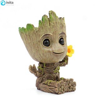 Isita โมเดลฟิกเกอร์ อนิเมะ Tree Man Groot อเวนเจอร์ส มาร์เวล ขนาดเล็ก ของเล่นสําหรับเด็ก