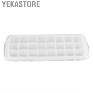 Yekastore 24‑Grid Ice Mold Tray W/Sealed Cover Food‑Grade Flexible Silicone Mould