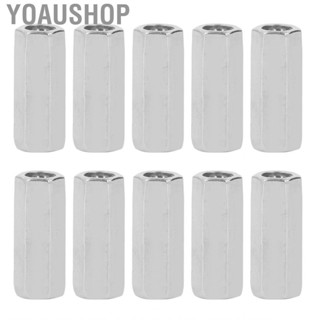 Yoaushop 10Pcs M8x1.25 13 L35mm Coupling Nut Hex 304 Stainless Steel Rod Connector