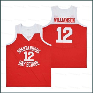 เสื้อกีฬาบาสเก็ตบอล แขนกุด ลายทีม SY3 No.12 Zion Williamson Alternate Red Jersey พลัสไซซ์ สําหรับผู้ชาย และผู้หญิง YS3