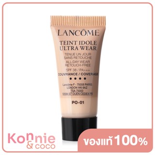 Lancome Teint Idole Ultra Wear All-Day Wear Retouch-Free SPF38 / PA+++ 5ml #PO-01 ลังโคม รองพื้นเนื้อสัมผัสแบบแมท.