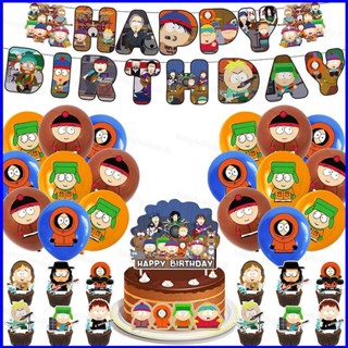 Yt1 ธีม South Park แบนเนอร์ สําหรับตกแต่งเค้กวันเกิดเด็ก TY1