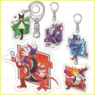 Yb3 พวงกุญแจอะคริลิค จี้การ์ตูน Scarlet Violet Pokemon Miraidon Koraidon น่ารัก BY3