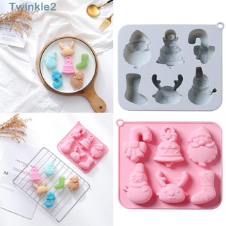 Twinkle แม่พิมพ์ซิลิโคน ลายคริสต์มาส สโนว์แมน 6 ช่อง แฮนด์เมด สําหรับทําเค้ก ช็อคโกแลต เบเกอรี่