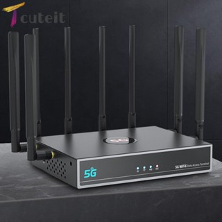 Tcuteit เราเตอร์ไร้สาย 5G WiFi 6 CPE 3100Mbps 5G WiFi-6 CPE 8 เสาอากาศ