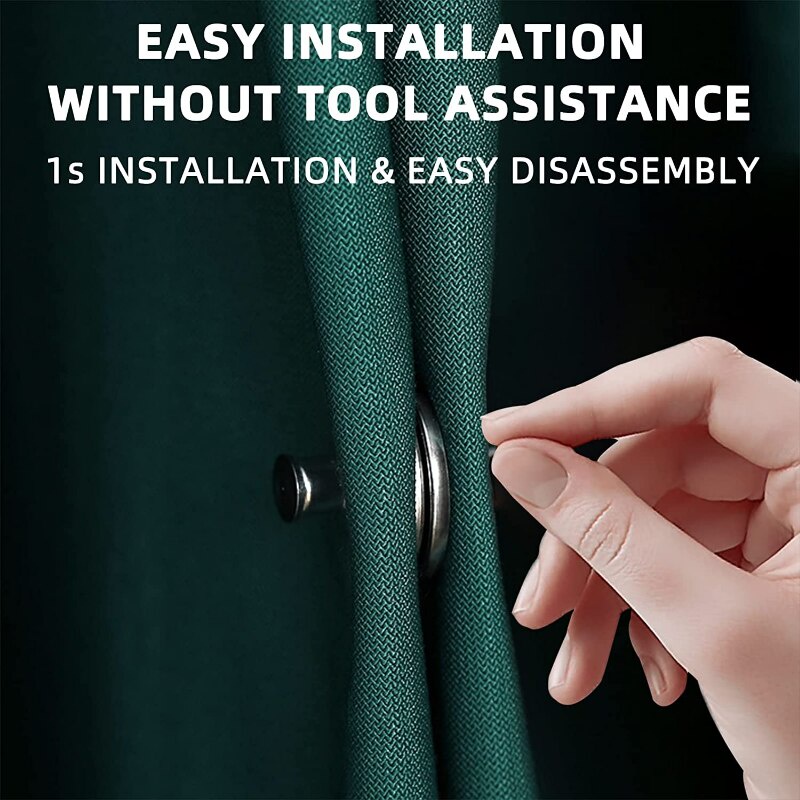 แนะนำ ผ้าม่าน 3/6/10 คู่ คลิป ผ้าม่าน ม่าน ปุ่มแม่เหล็ก เล็บ ฟรี ที่ถอดออกได้ หน้าต่าง ปิด แม่เหล็ก หัวเข็มขัด ปรับได้ อุปกรณ์เสริม ราคาพิเศษ มีเก็บเงินปลายทาง