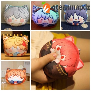 Oceanmapdz Genshin ตุ๊กตายัดนุ่น Kawaii น่ารัก Genshin ของเล่นตุ๊กตา กระเป๋าเป้สะพายหลัง จี้ตุ๊กตา อนิเมะ ตกแต่งบ้าน